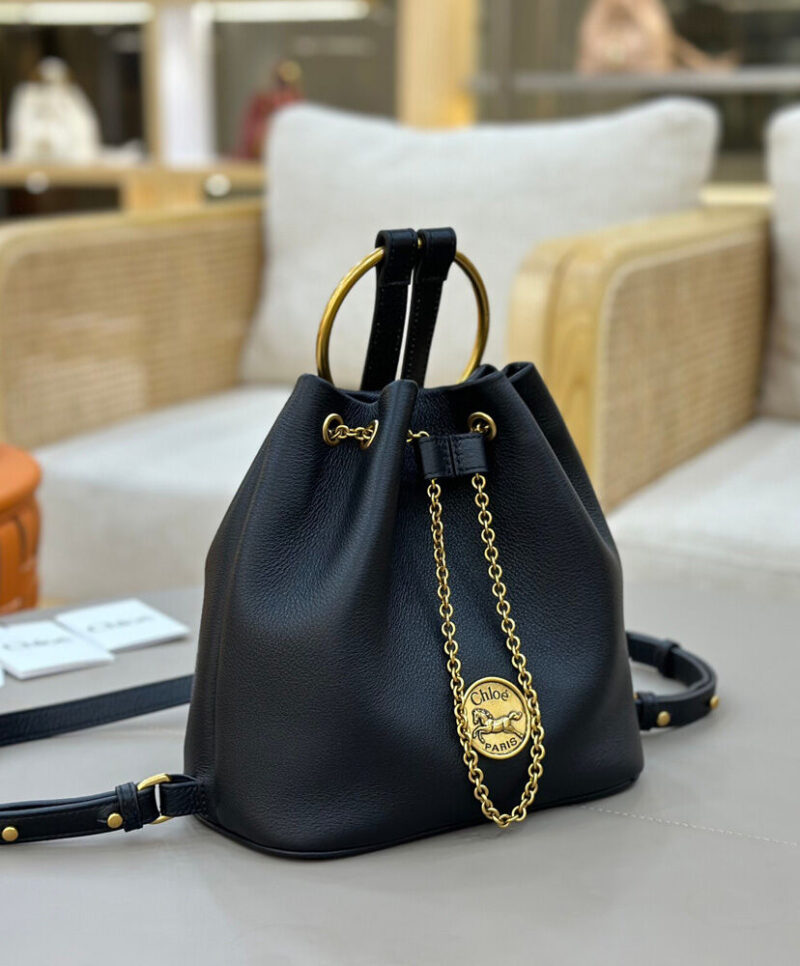 Chloe Small Bracelet Backpack In Grained Leather